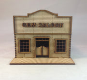 Gem Saloon 28mm Terrain Old West Building Kit MDF