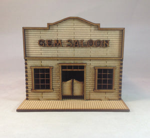 Gem Saloon 28mm Terrain Old West Building Kit MDF